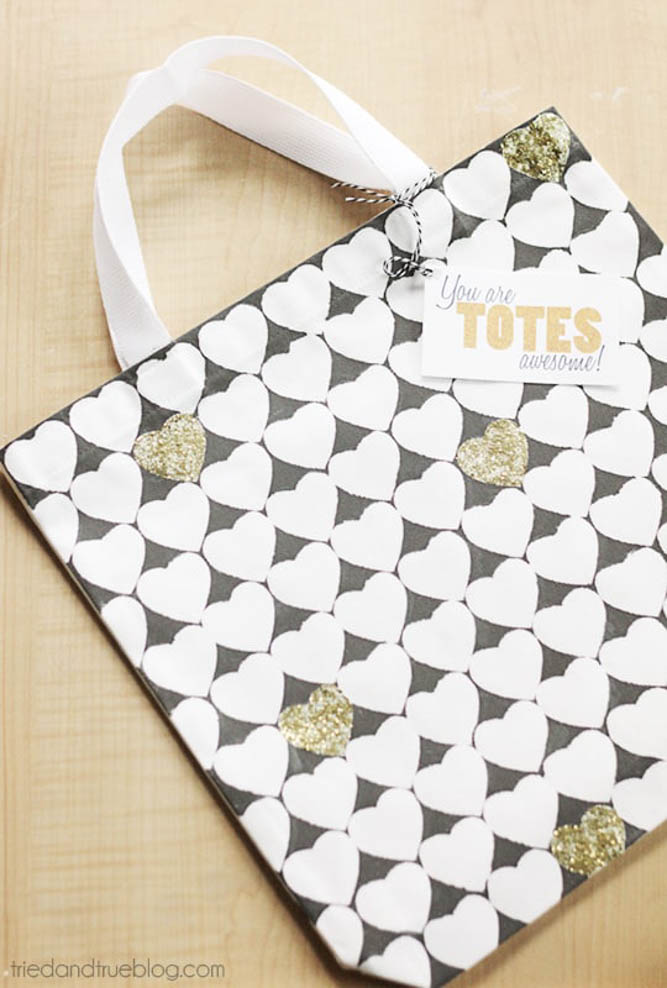 homemade tote bag for teacher
