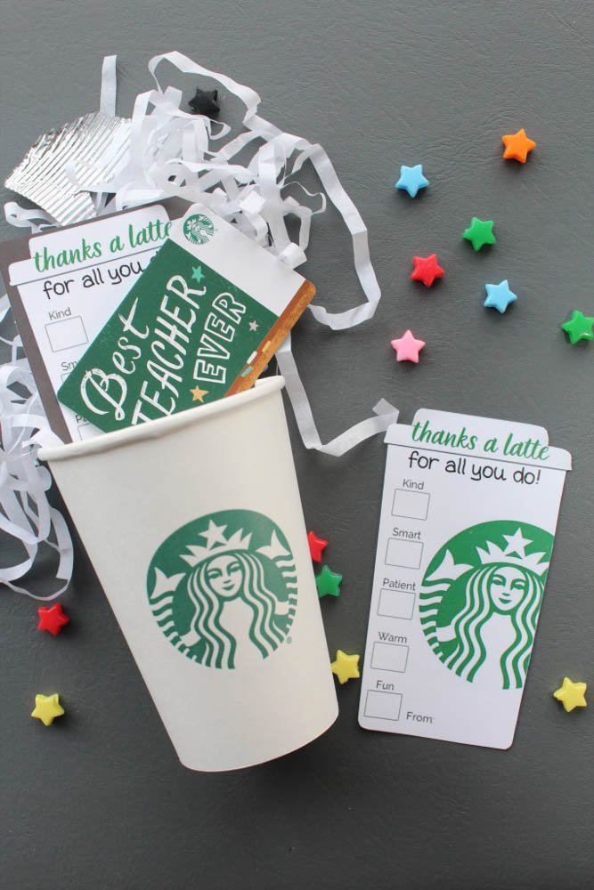 starbucks gift for teacher