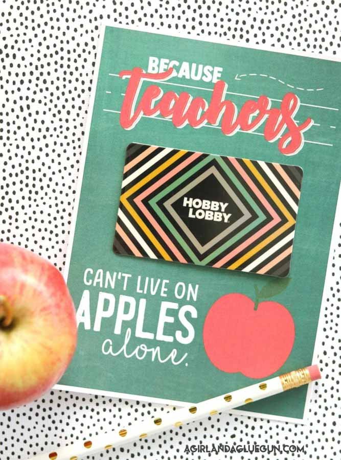 Funny apple teachers day gift idea