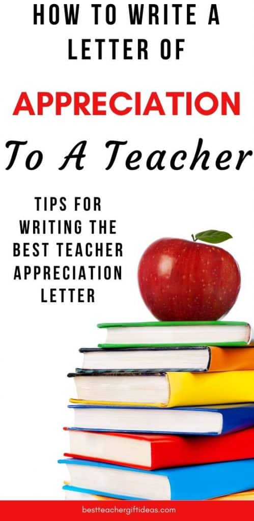 Teacher letter of appreciation