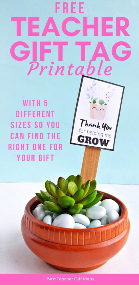 Free printable teacher thank you tag